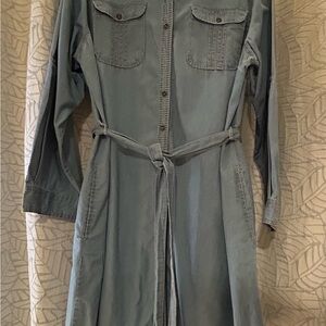 Women's Blue Belted Jacket/Dress